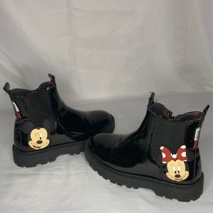 Zara x Disney Patent Finish Ankle Boots